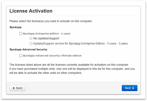 Enter your activation key