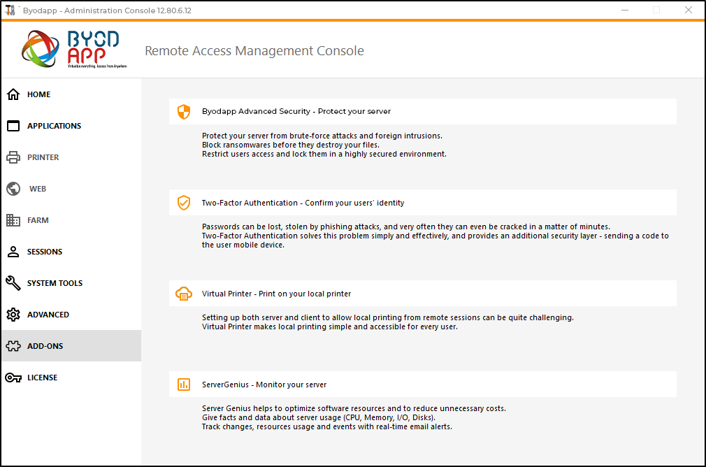 Admin Tool Web Screen