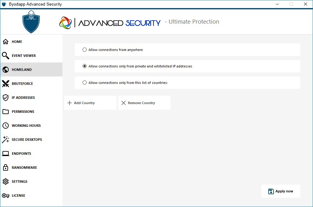 Homeland Allow Private Addresses