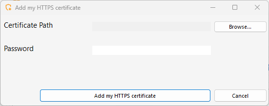 Add my certificate