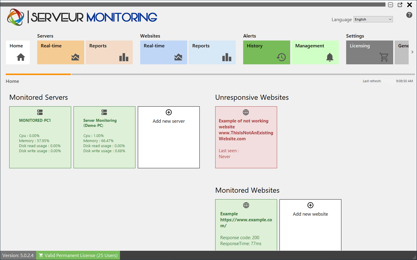 Websites Managament Screenshot 4