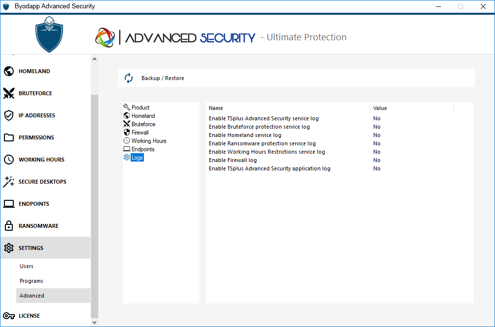 Logs Settings 1