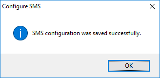 Configure SMS